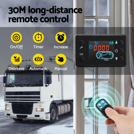 Giantz Diesel Air Heater All-in-one 12V 5KW LCD Remote Control for Car RV Indoors caravan machinery
