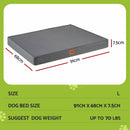 i.Pet Dog Bed Large Water-resistant Egg Crate Foam Orthopedic Pet Mat Grey