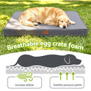 i.Pet Dog Bed XL Water-resistant Egg Crate Foam Orthopedic Pet Mat Grey