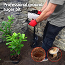 Giantz Post Hole Digger Auger Drill Bit 200mm with 80cm Extension Shaft Black