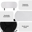 Artiss Dining Chairs Set of 6 Sherpa Boucle White