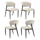 Artiss Dining Chairs Set of 4 Linen Fabric Soft Upholstered Chairs Beige