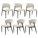 Artiss Dining Chairs Set of 6 Linen Fabric Soft Upholstered Chairs Beige