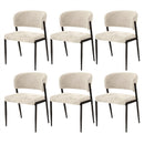 Artiss Dining Chairs Set of 6 Linen Fabric Soft Upholstered Chairs Beige