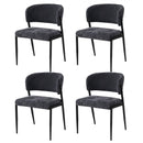 Artiss Dining Chairs Set of 4 Linen Fabric Soft Upholstered Chairs Charcoal
