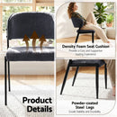 Artiss Dining Chairs Set of 4 Linen Fabric Soft Upholstered Chairs Charcoal