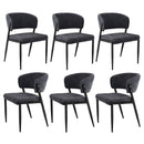 Artiss Dining Chairs Set of 6 Linen Fabric Soft Upholstered Chairs Charcoal