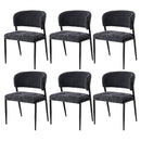 Artiss Dining Chairs Set of 6 Linen Fabric Soft Upholstered Chairs Charcoal