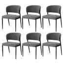 Artiss Dining Chairs Set of 6 Linen Fabric Soft Upholstered Chairs Grey