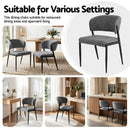 Artiss Dining Chairs Set of 6 Linen Fabric Soft Upholstered Chairs Grey