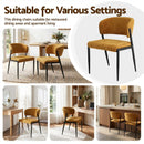Artiss Dining Chairs Set of 4 Linen Fabric Soft Upholstered Chairs Mustard