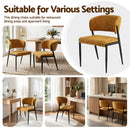 Artiss Dining Chairs Set of 6 Linen Fabric Soft Upholstered Chairs Mustard