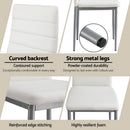 Artiss Dining Chairs Set of 4 Leather Channel Tufted White