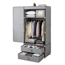 Artiss Large Portable Clothes Closet Wardrobe with Magnetic Door Grey