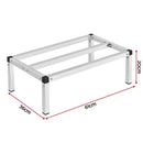 Giantz 61x36cm Aluminum Dunnage Rack Heavy Duty Kitchen Storage Platform