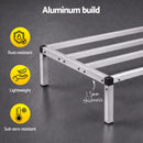 Giantz 122x51cm Aluminum Dunnage Rack Heavy Duty Kitchen Storage Platform