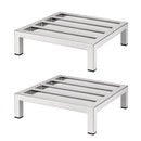 Giantz 35x35cm Dunnage Rack 2-Pack Stainless Steel Kitchen Floor Stand