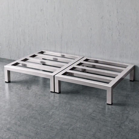 Giantz 35x35cm Dunnage Rack 2-Pack Stainless Steel Kitchen Floor Stand