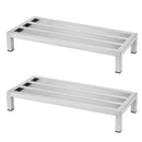 Giantz 60x35cm Dunnage Rack 2-Pack Stainless Steel Kitchen Floor Stand