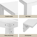 1 Artiss Dining Table and 4 Chairs Set White Wood