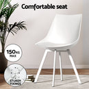 1 Artiss Dining Table and 4 Chairs Set Rectangle White