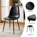 Artiss Dining Table and Chairs Set 5pcs Foldable with 2 Drawers Black and White