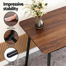 Artiss Dining Table and Chairs Set of 4 Bench Kitchen Furniture Rustic Brown