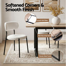 Artiss 200cm Extendable Dining Table Set with 4x Dining Chairs Sherpa White