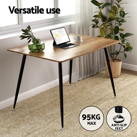 1 Artiss Dining Table and 4 Chairs Set Rectangle Metal