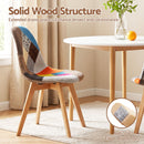 1 Artiss Dining Table and 4 Fabric Eiffel Chairs Set White