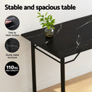 Artiss Dining Table and Chairs Set of 5 Compact Kitchen Furniture Marble Black