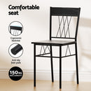Artiss Dining Table and Chairs Set of 5 Compact Kitchen Furniture Marble Black