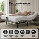 Artiss King size bed frame & Giselle Bedding King Mattress Combo, adjustable bed Base for Snoring Relief, Independent Head Foot Incline, Wireless Remote, Black,20cm Thickness