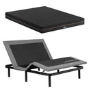 Artiss Queen size bed frame with Giselle Bedding Queen Mattress, adjustable bed Base Combo for Snoring Relief, Independent Head Foot Incline, Wireless Remote, Black,18cm Thickness