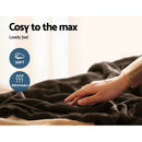 Giselle Bedding Electric Throw Blanket - Chocolate