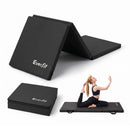 Everfit Gymnastics Mats Folding Exercise Floor Mat Portable 3 Fold Tumbling Mat Black