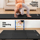 Everfit Gymnastics Mats Folding Exercise Floor Mat Portable 3 Fold Tumbling Mat Black