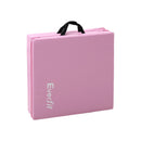 Everfit 180x60cm Gymnastics Mats Folding Exercise Floor Mat Portable 3 Fold Tumbling Mat Pink