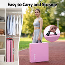 Everfit 180x60cm Gymnastics Mats Folding Exercise Floor Mat Portable 3 Fold Tumbling Mat Pink
