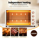 Devanti 60L Convection Oven Electric Fryer Ovens 2000W Cream