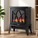 Devanti 2000W Electric Fireplace Heater Stove Freestanding 3D Flame Effect Indoor Space Heaters