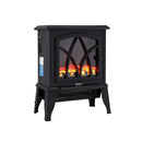 Devanti 2000W Electric Fireplace Heater Stove Freestanding 3D Flame Effect Indoor Space Heaters