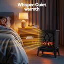 Devanti 2000W Electric Fireplace Heater Stove Freestanding 3D Flame Effect Indoor Space Heaters