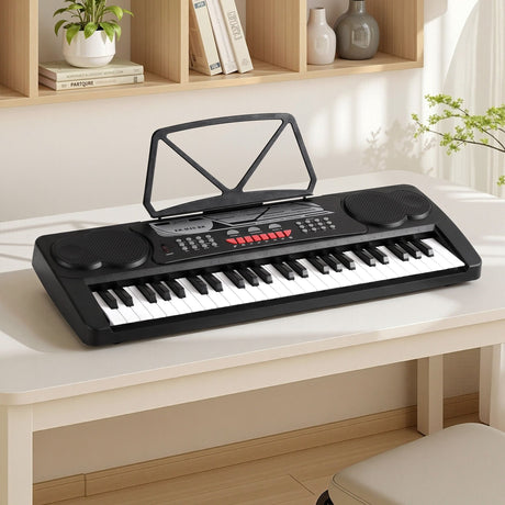 Alpha 49 Key Electronic Keyboard Portable Digital Piano Musical Instrument Black
