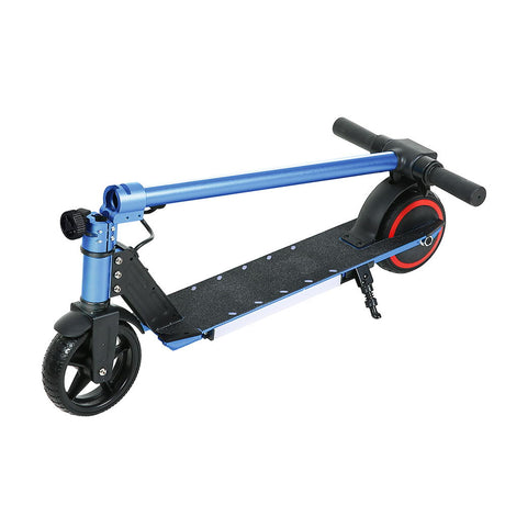Electric Scooter 130W 16KM/H LED Light Folding Portable Riding Commuter Blue