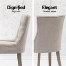 Artiss Dining Chairs Set of 4 Linen French Provincial Beige