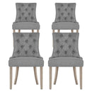 Artiss Dining Chairs Set of 4 Linen French Provincial Grey