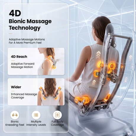 Livemor Prestige 4D Dual Mechanism Massage Chair, Full Body Zero Gravity Recliner with Extended SL Track, Body Scan, Air Compression, Waist Heating, Foot Rollers, Voice Control & Wireless Charging