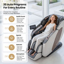 Livemor Prestige 4D Dual Mechanism Massage Chair, Full Body Zero Gravity Recliner with Extended SL Track, Body Scan, Air Compression, Waist Heating, Foot Rollers, Voice Control & Wireless Charging