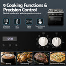 Devanti 90cm Dual Fuel Cooker Gas Cooktop Electric Oven 5 Burner